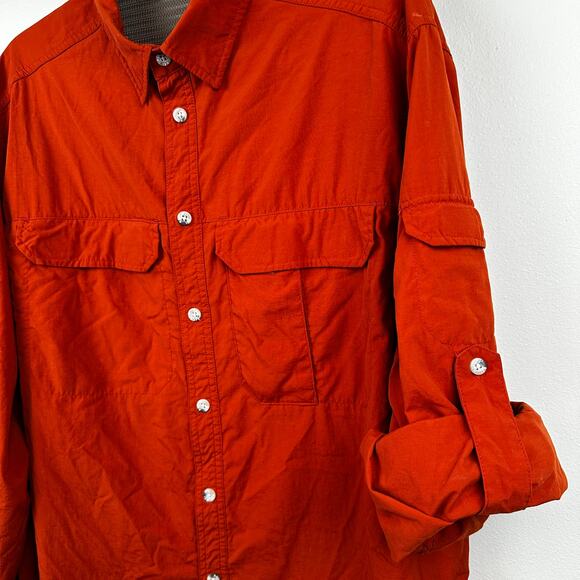 REI Men's Shirt Button Down UPF Hiking Fishing Rust Size Medium Gorpcore Outdoor - Picture 4 of 16